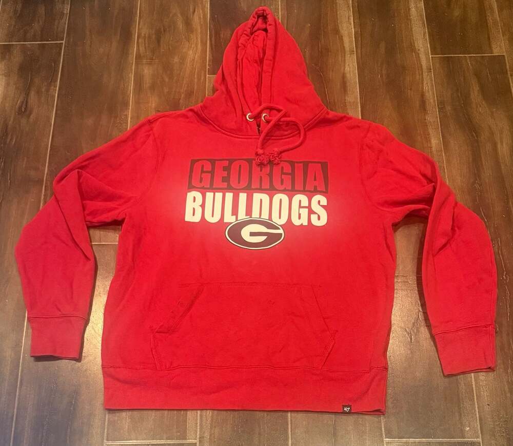 '47 Brand Georgia Bulldogs Red Pullover Hoodie